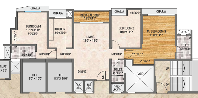 3 BHK Plan